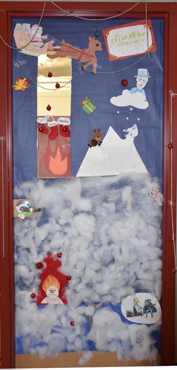 school winter door decorations